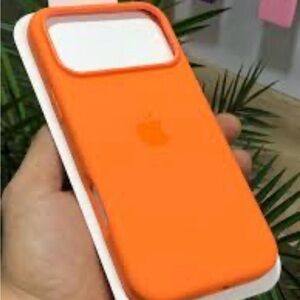 Apple 17 Pro Max Bright Orange Silicone Case